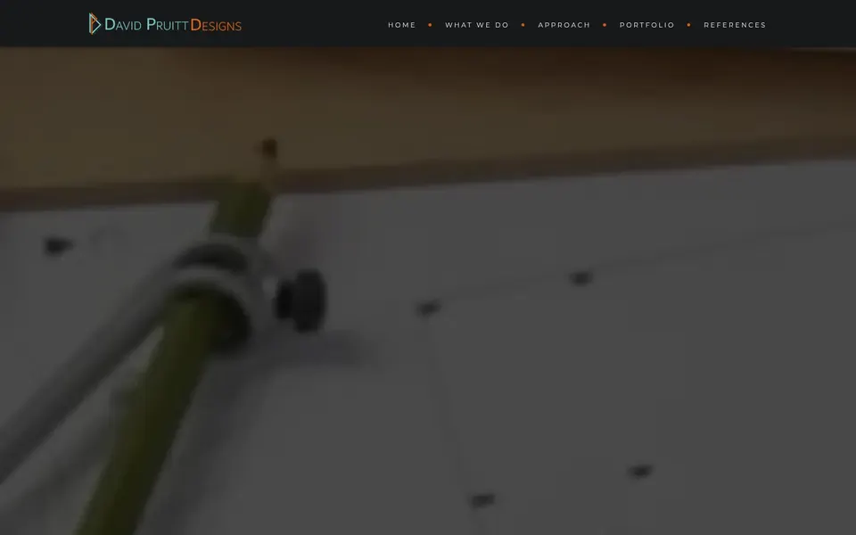 David Pruitt Designs website on desktop